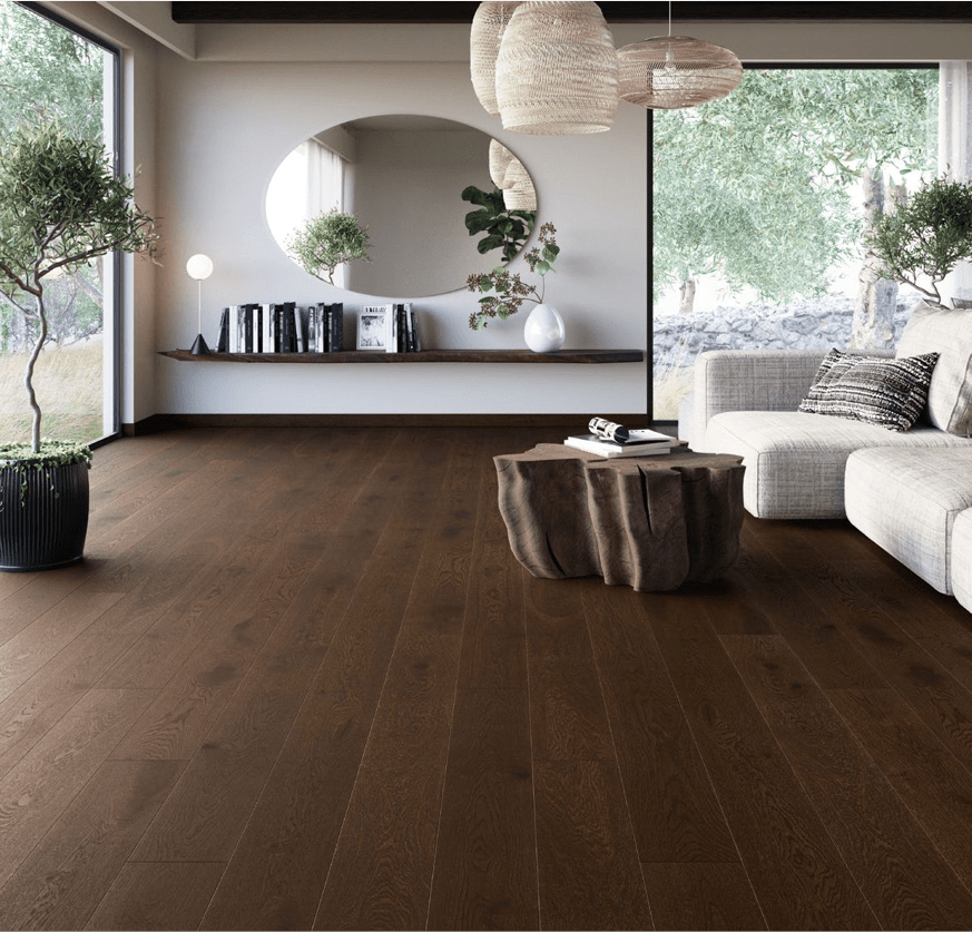 Паркетная доска Floor`360 Дуб DARK CHOC 3-полосная Лак