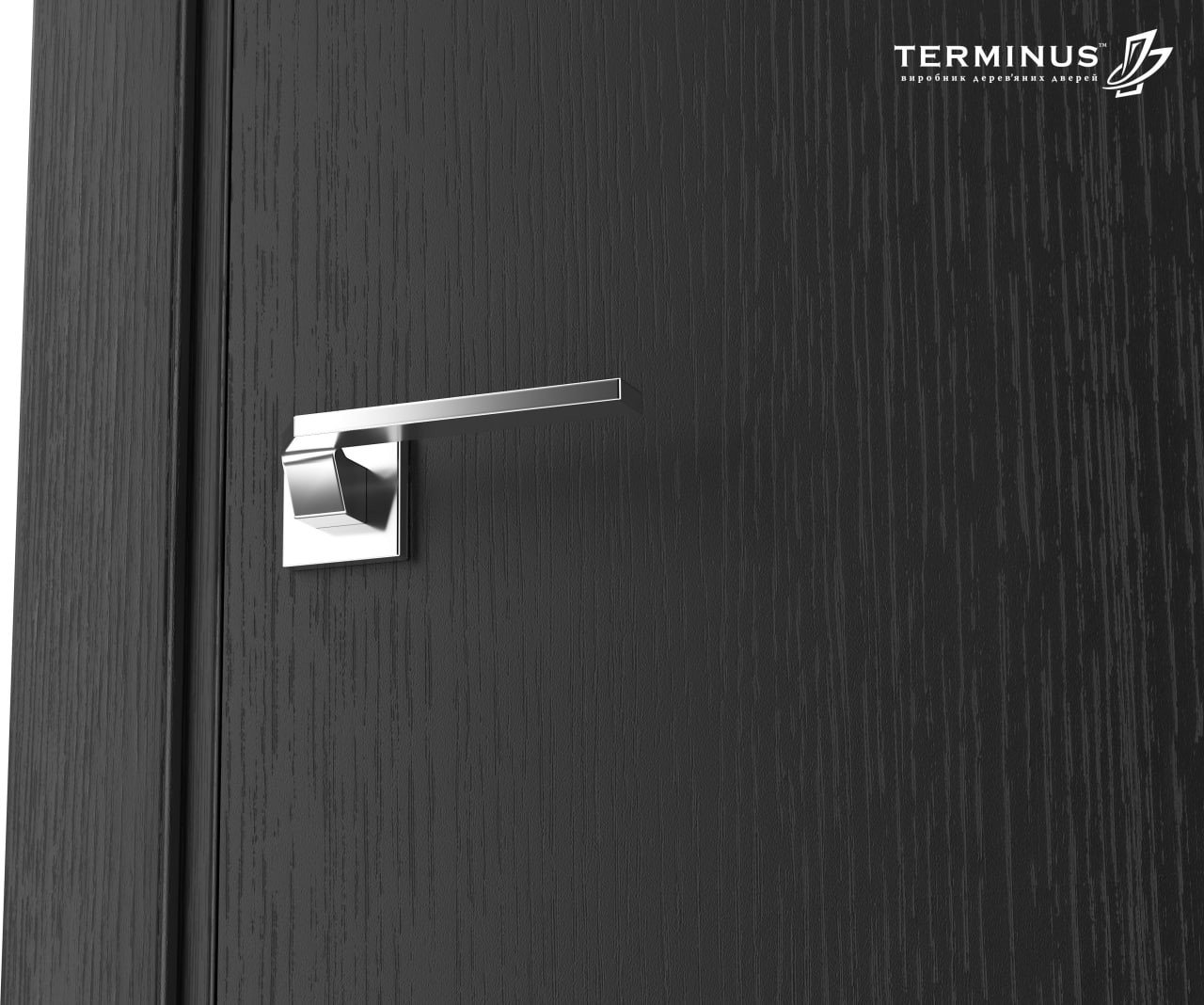Дверное полотно Terminus Urban 01 Дуб Неро Без Скла