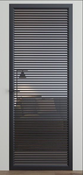 Дверне Полотно Dooris GLASS DG №10 Скло Прозоре 4 мм гартоване профіль чорний Ral 9005