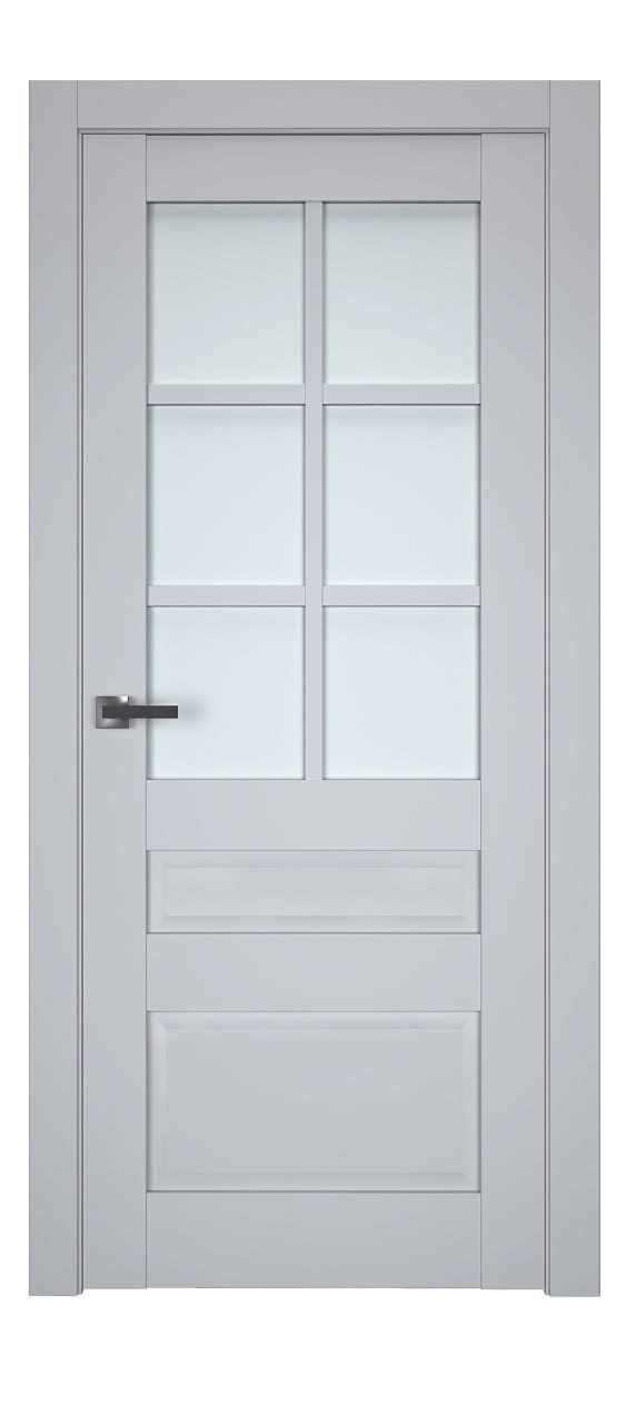 Дверне полотно Terminus Neoclassico 607 Сірий Матове Світле + Решітка
