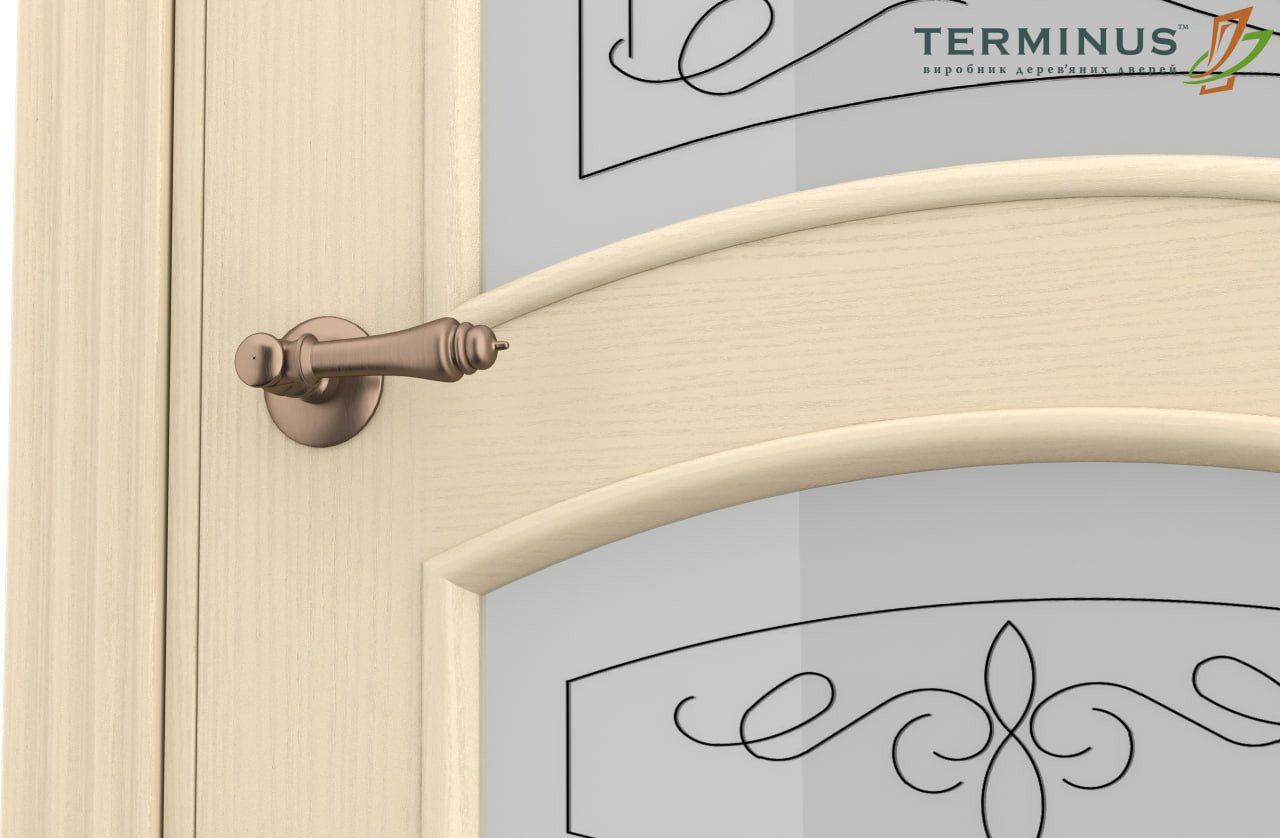 Дверное полотно Terminus Caro 50 ПО (03) Ясень Крема Скло: 13/КДС