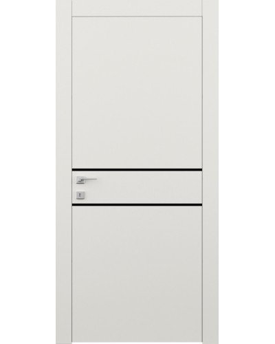 Дверное Полотно Dooris GiGi GG02 RAL 9016 Без Скла Без торця Скло Лакобель RAL 9005