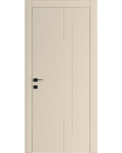 Дверное Полотно Dooris GRAFFITI G17 RAL 1013 Без скла Торець Т-Подібний Чорний