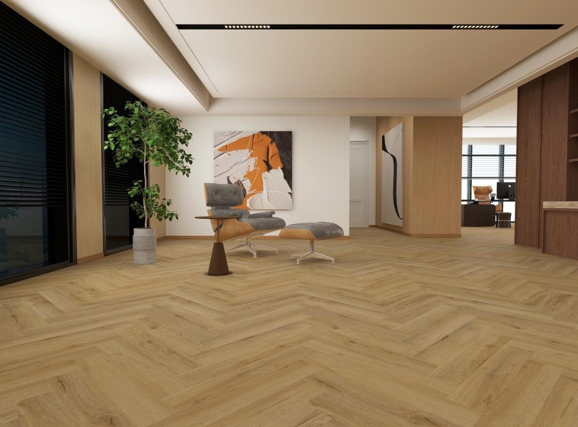 Вінілова підлога SPC Infinity Floors Curaçao англійська ялинка 33 клас 6мм з підкладкою