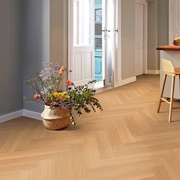 Паркетная доска Floor`360 Дуб HERRINGBONE Под елку 525 мм Масло brown filler